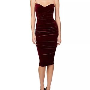 Nookie Rumi Midi Dress: Wine (S)